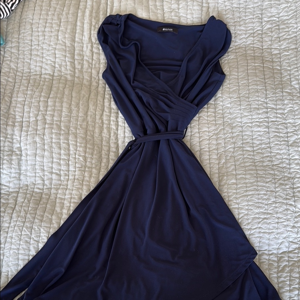 41 Hawthorn Blue Asymmetrical Wrap Sundress